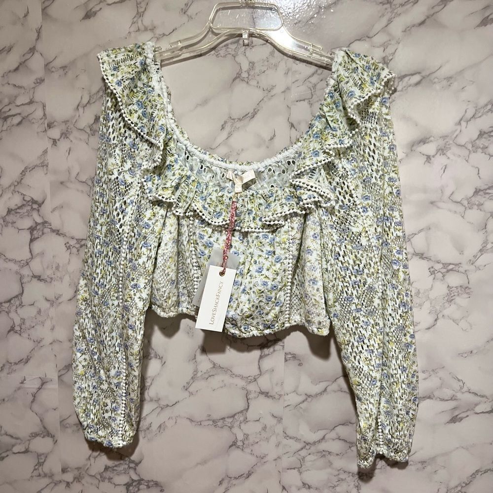 Love Shack Fancy Dorabella Crop Top - Picture 10 of 12